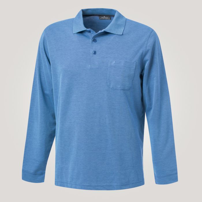 Image of Ragman Herren Poloshirt Fineliner Langarm, marine, Xxxl bei Lehner Versand Schweiz