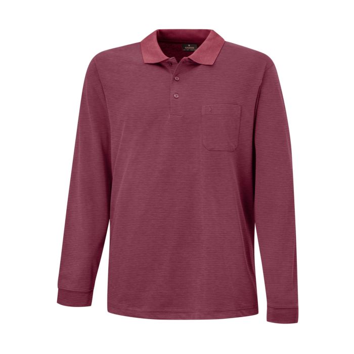 Image of Ragman Herren Poloshirt Fineliner Langarm, bordeaux bei Lehner Versand Schweiz