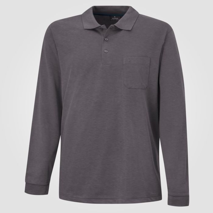 Image of Ragman Herren Poloshirt Fineliner Langarm, anthrazit bei Lehner Versand Schweiz