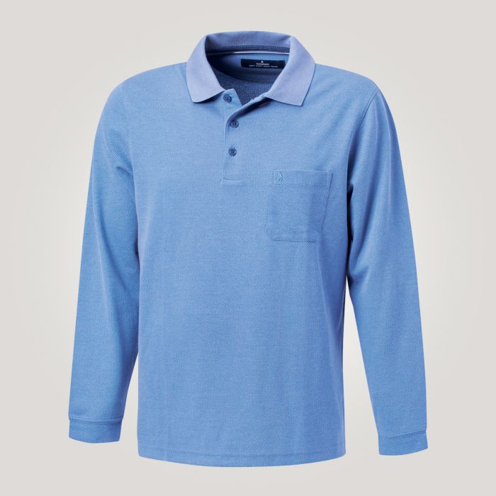 Image of Ragman Poloshirt mit Fishnet-Design Herren, hellblau, Xxxl bei Lehner Versand Schweiz