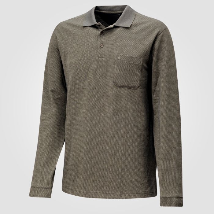 Image of Ragman Poloshirt mit Fishnet-Design Herren, olive bei Lehner Versand Schweiz