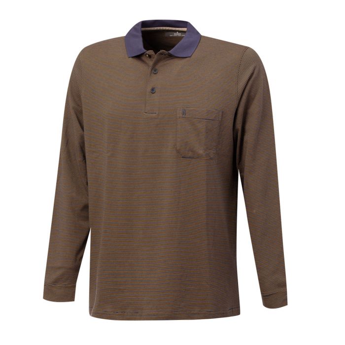 Image of Ragman Herren Poloshirt Fineliner Langarm, royal, Xxxl bei Lehner Versand Schweiz