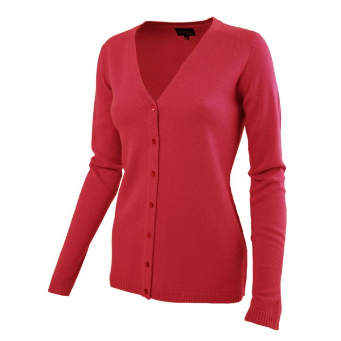 Image of Enrico Rosselli Damen Cashmere Strickjacke, rot, XXL bei Lehner Versand Schweiz