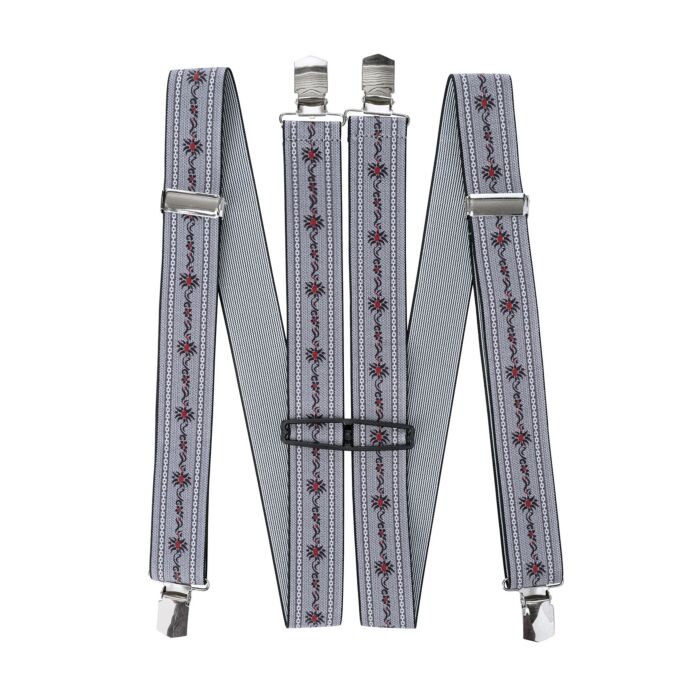 Bretelles avec motif edelweiss traditionnel