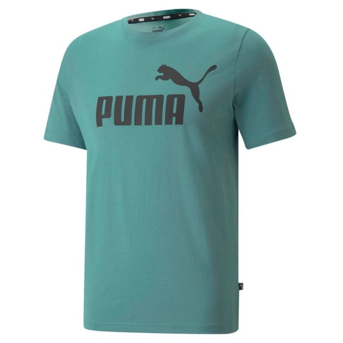 Image of Puma Herren T-Shirt ESS Logo TEE, petrol, XL bei Lehner Versand Schweiz