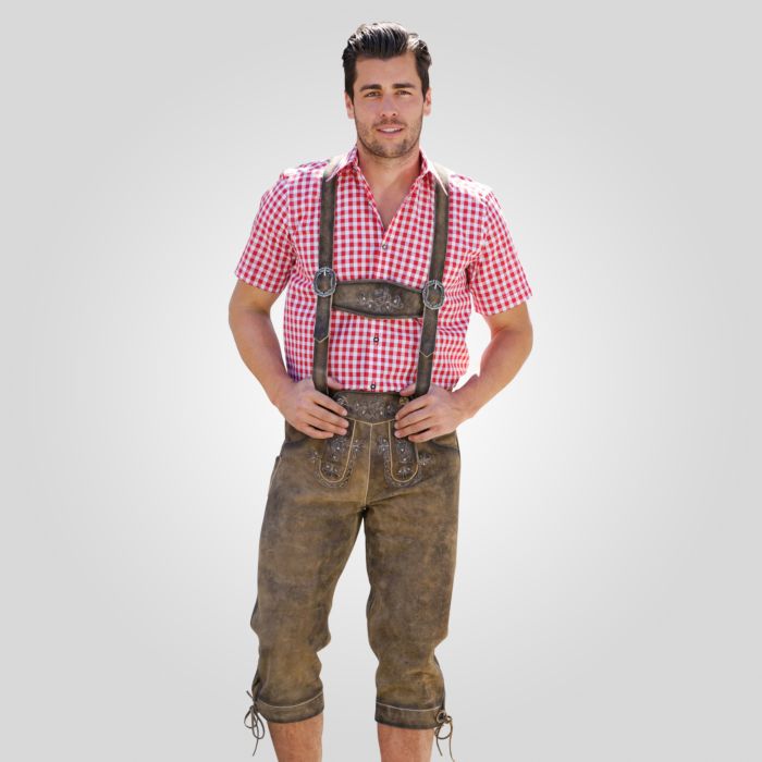 Image of Herren Trachten-Lederhose 3/4, walnuss, 44 bei Lehner Versand Schweiz