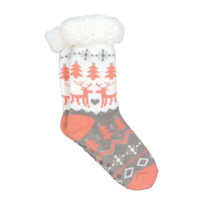 Kuschelige Hüttensocken mit Hirschmotiv