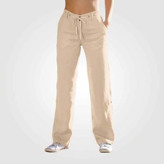 Damen Leinen-Hose mit Taschen