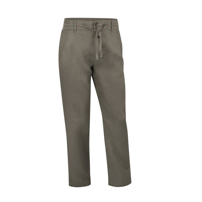 Image of Artime Damen Leinen-Hose mit Taschen, olive, 42 bei Lehner Versand Schweiz