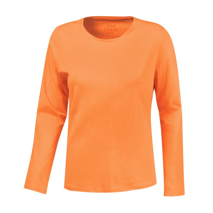 Image of Miss Beverly Basic Langarm-Shirt uni, orange, XXL bei Lehner Versand Schweiz