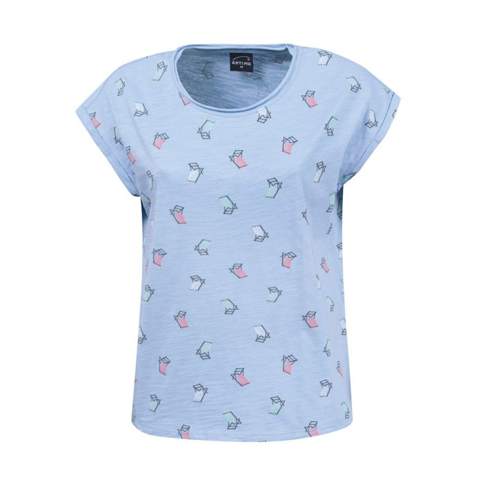 Image of Artime Buntes T-Shirt, hellblau bei Lehner Versand Schweiz