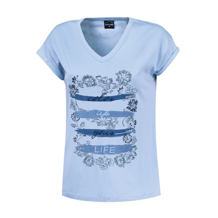 Image of Artime T-Shirt mit Frontprint, hellblau bei Lehner Versand Schweiz