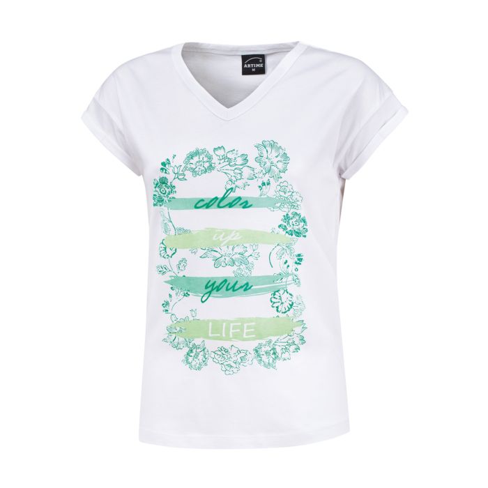 Image of Artime T-Shirt mit Frontprint, weiss, XL bei Lehner Versand Schweiz