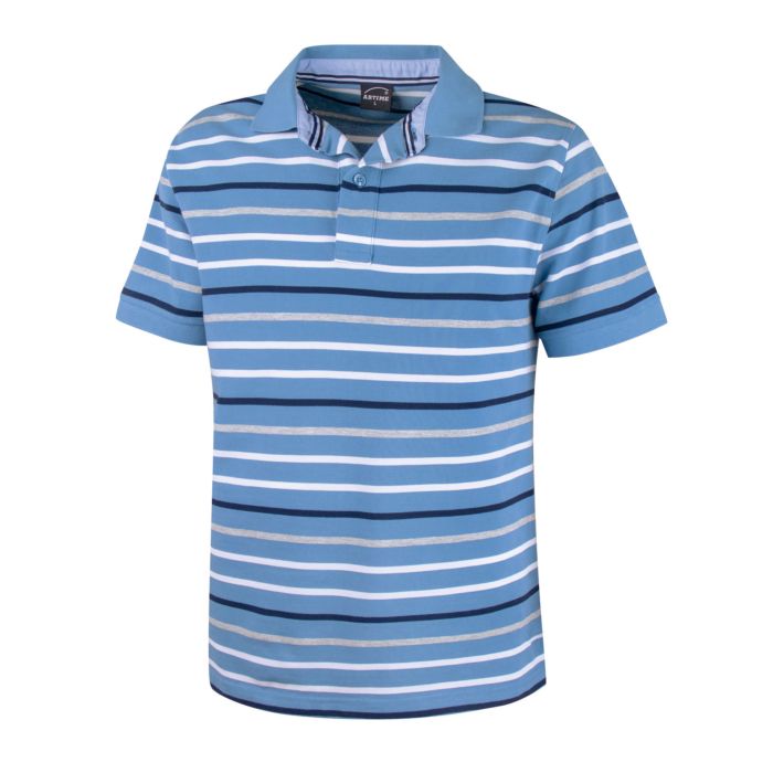 Image of Artime Gestreiftes Polo-Piqué-Shirt, stahlblau, Xxxl bei Lehner Versand Schweiz