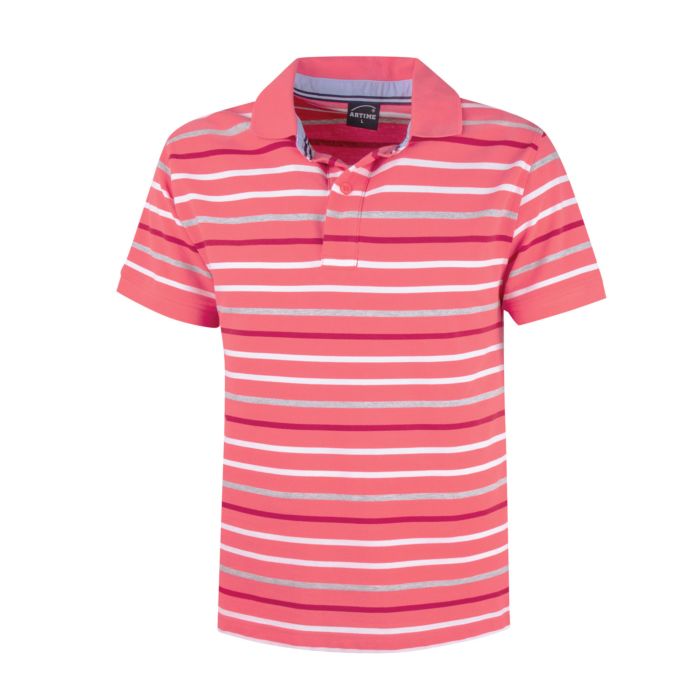 Image of Artime Gestreiftes Polo-Piqué-Shirt, koralle, XL bei Lehner Versand Schweiz