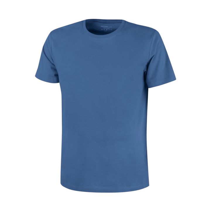 Image of Artime Herren Basic T-Shirt uni, stahlblau bei Lehner Versand Schweiz