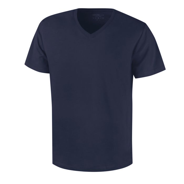 Image of Artime Herren Basic T-Shirt V-Neck, marine, XXL bei Lehner Versand Schweiz