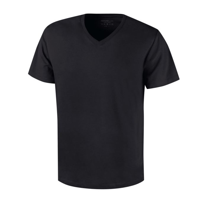 Image of Artime Herren Basic T-Shirt V-Neck, schwarz, XL bei Lehner Versand Schweiz