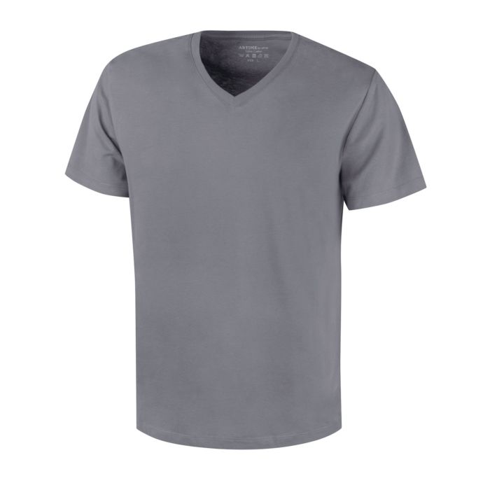 Image of Artime Herren Basic T-Shirt V-Neck, anthrazit, XL bei Lehner Versand Schweiz