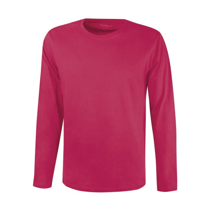 Image of Artime Langarm Basic Shirt Herren, dunkelrot, XL bei Lehner Versand Schweiz