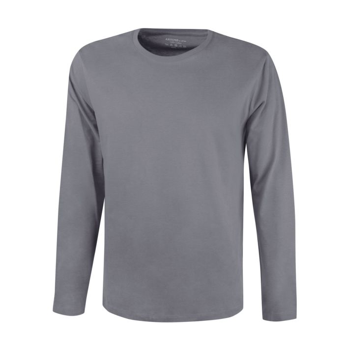 Image of Artime Langarm Basic Shirt Herren, anthrazit, XXL bei Lehner Versand Schweiz