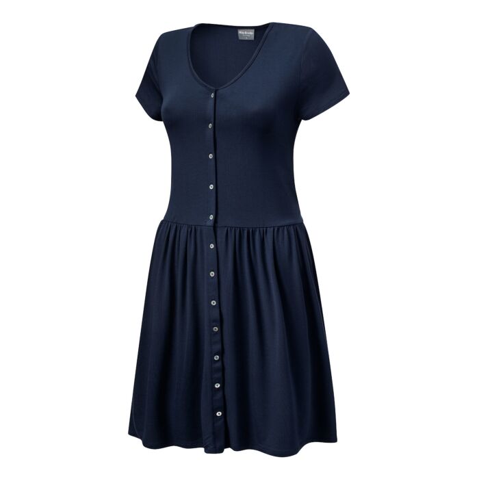 Jersey-Kleid durchgeknöpft