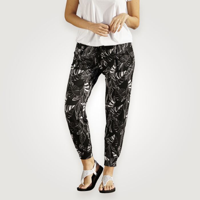 Bedruckte Jerseyhose lang