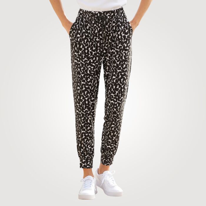 Bedruckte Jerseyhose lang