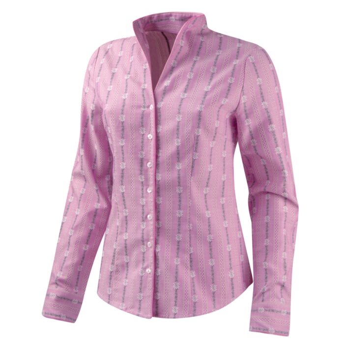 Edelweiss Bluse mit Kelch Kragen