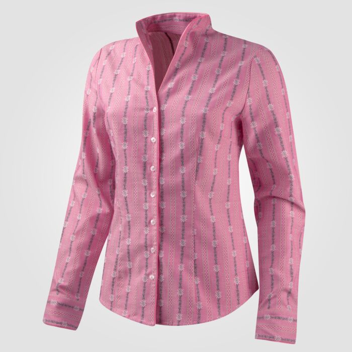 Edelweiss Bluse mit Kelch Kragen
