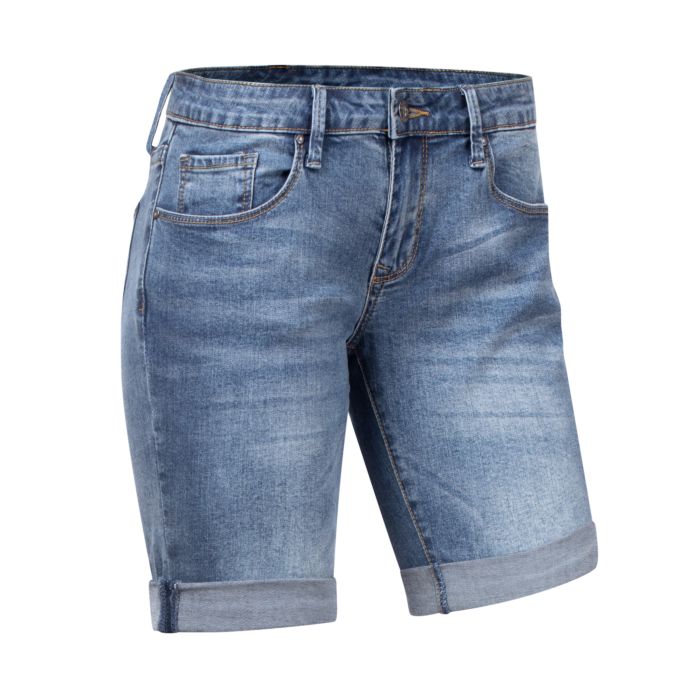 Image of Artime 5-Pocket-Jeans-Shorts mit Umschlag, blue denim, 46 bei Lehner Versand Schweiz