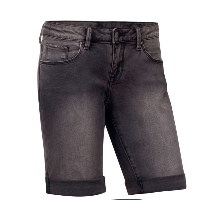 Image of Artime 5-Pocket-Jeans-Shorts mit Umschlag, black denim, 46 bei Lehner Versand Schweiz