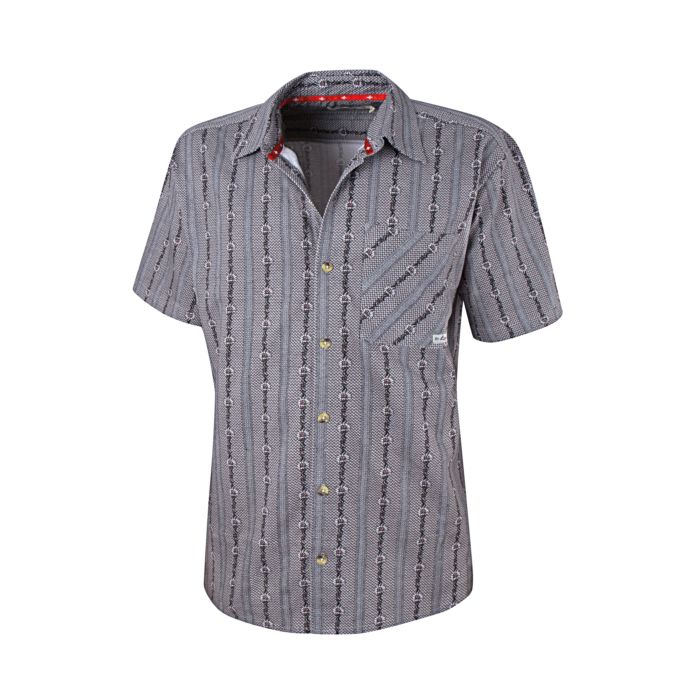Image of Bedrucktes Edelweiss Hemd in Jersey Qualität, grau, XXL bei Lehner Versand Schweiz