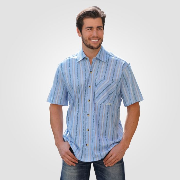 Image of Bedrucktes Edelweiss Hemd in Jersey Qualität, hellblau, XL bei Lehner Versand Schweiz