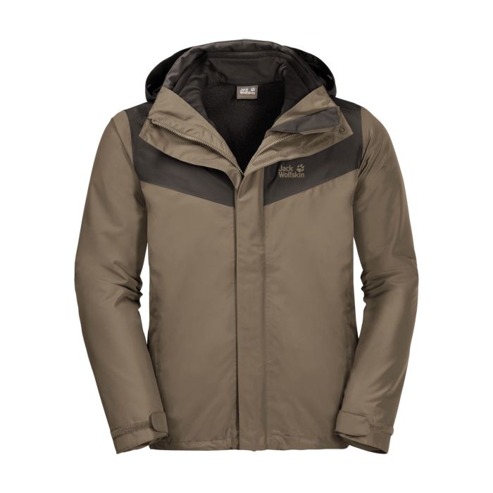 Image of Jack Wolfskin Outdoorjacke Arland 3 in 1, dunkeloliv, XL bei Lehner Versand Schweiz