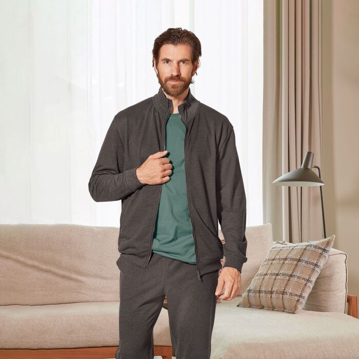 Ahorn Sweat-Jacke Herren mit Reissverschluss