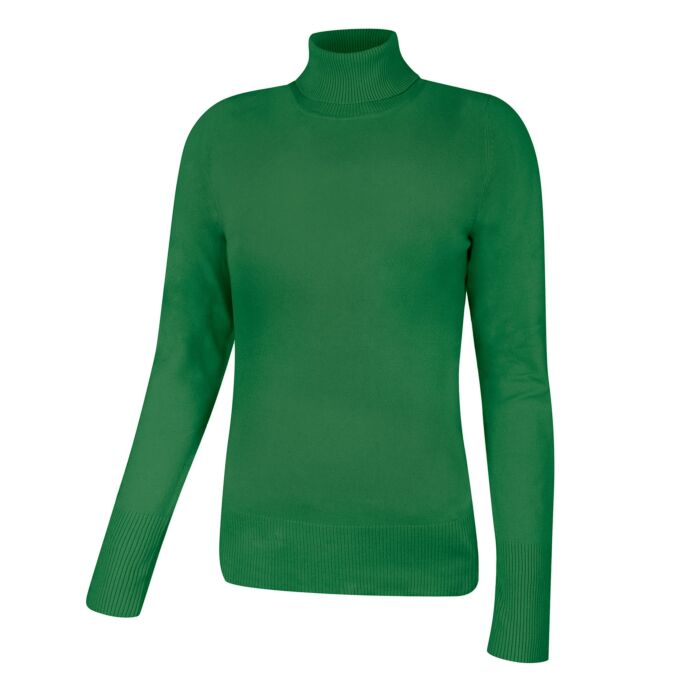 Basic Rollkragenpullover Damen uni
