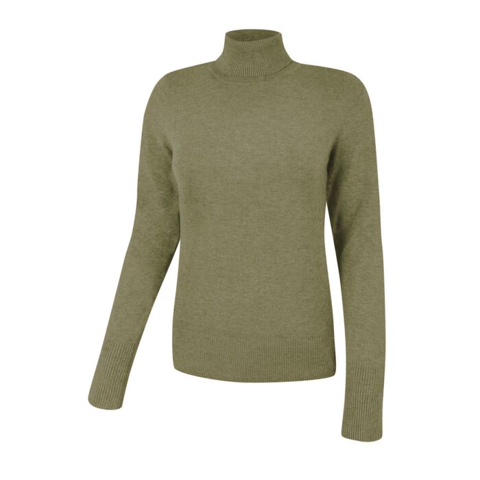 Basic Rollkragenpullover Damen uni