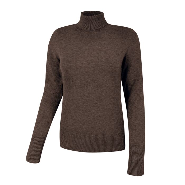 Basic Rollkragenpullover Damen uni