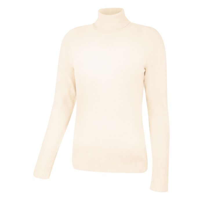 Basic Rollkragenpullover Damen uni