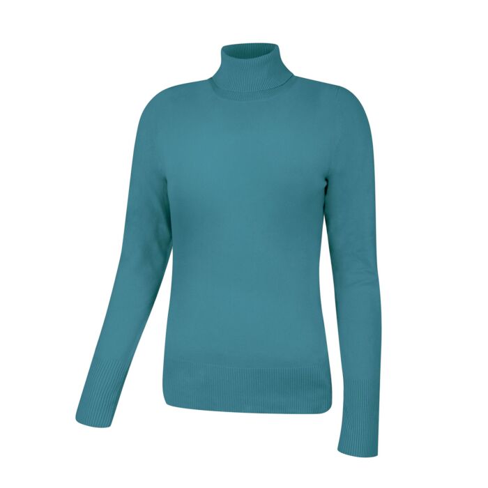 Basic Rollkragenpullover Damen uni
