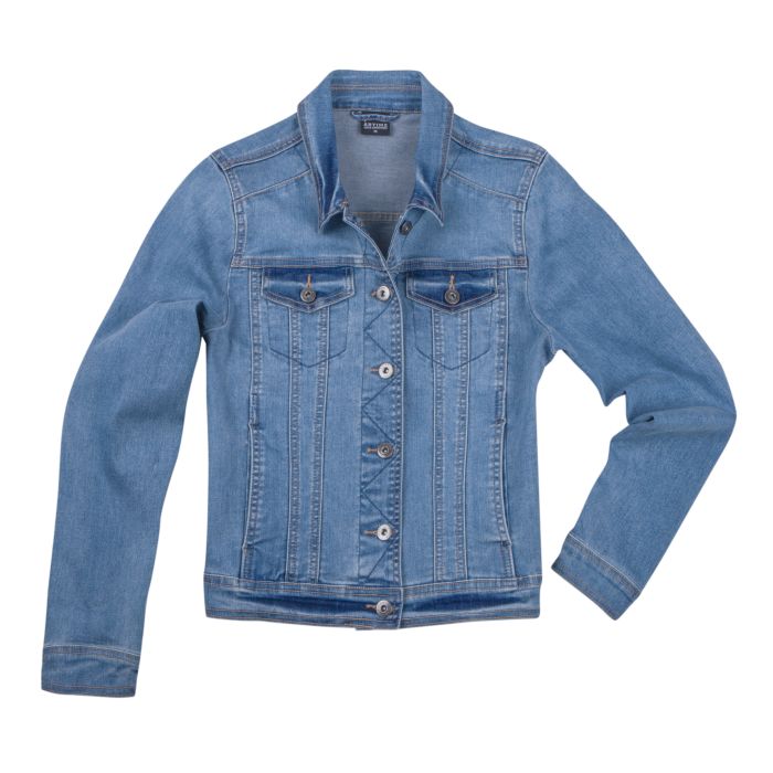 Image of Artime Modische Damen Jeansjacke, blue bleached, XXL bei Lehner Versand Schweiz