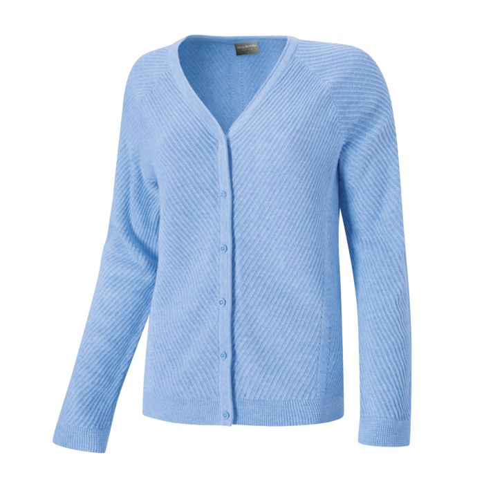 Image of Miss Beverly Cardigan mit dekorativem Strickmuster, blau, XL bei Lehner Versand Schweiz