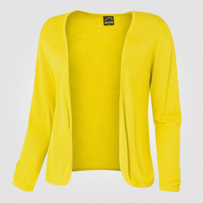 Image of Artime Cardigan mit Raffung, gelb, S bei Lehner Versand Schweiz