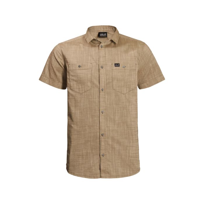 Image of Jack Wolfskin Emerald Lake Shirt, hellbraun meliert bei Lehner Versand Schweiz