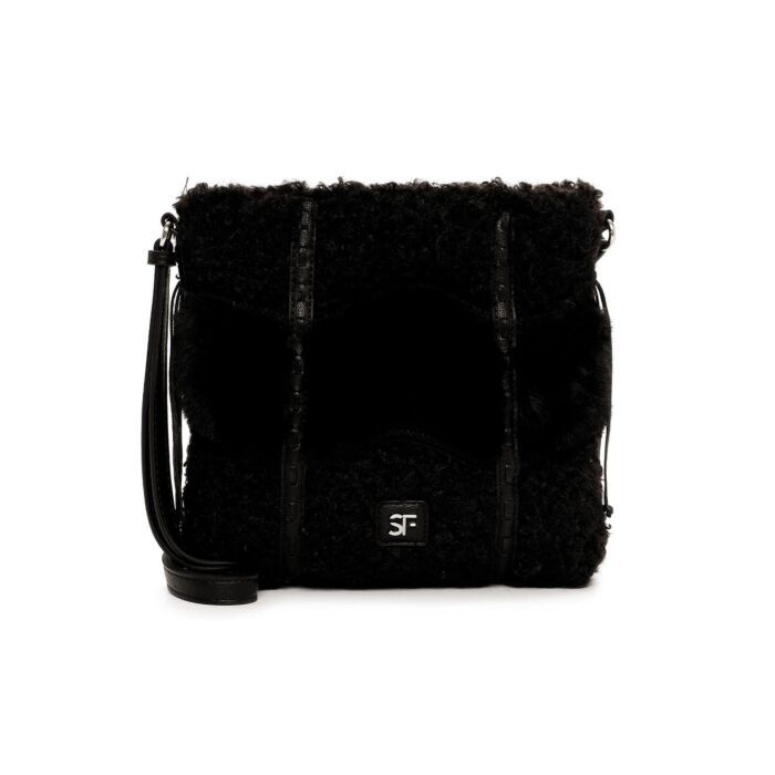 Stylische Crossover Tasche mit Schaffell-Optik main product photo