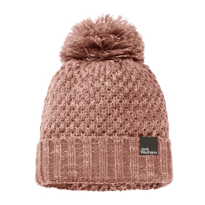 Image of Jack Wolfskin Bommelmütze Highloft knit cap lachs bei Lehner Versand Schweiz