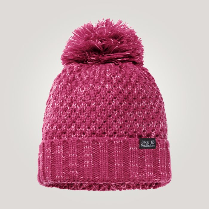 Image of Jack Wolfskin Bommelmütze Highloft knit cap radiant orchid bei Lehner Versand Schweiz