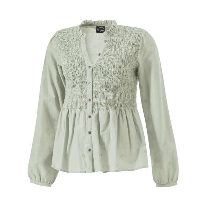 Image of Artime Gerüschelte langarm Bluse, mint, XL bei Lehner Versand Schweiz