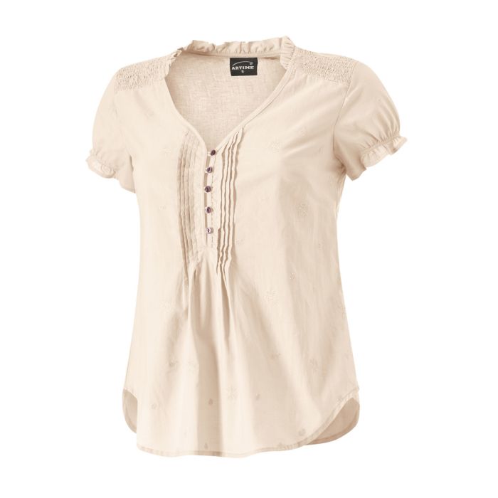 Image of Artime Sommerliche Bluse mit gezügelten Ärmeln, beige, XL bei Lehner Versand Schweiz
